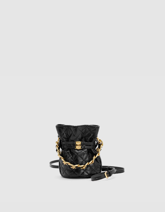 Chained Vegan Leather Shoulder Bag