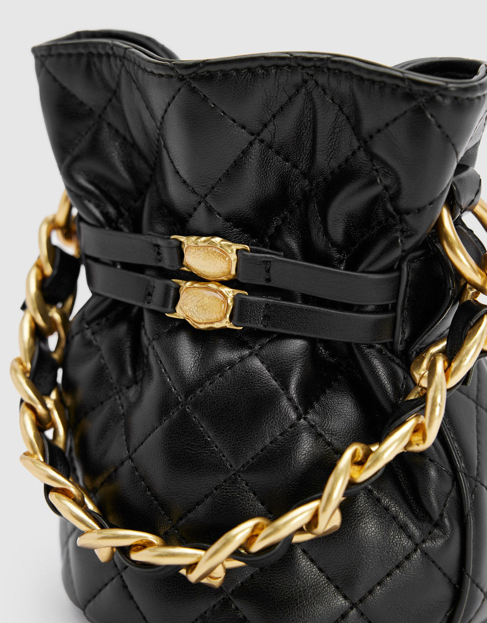 Chained Vegan Leather Shoulder Bag