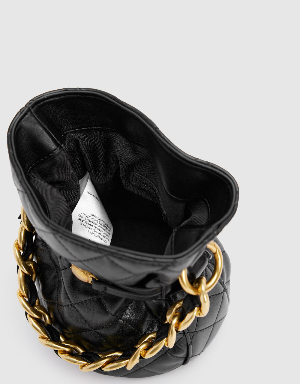 Chained Vegan Leather Shoulder Bag