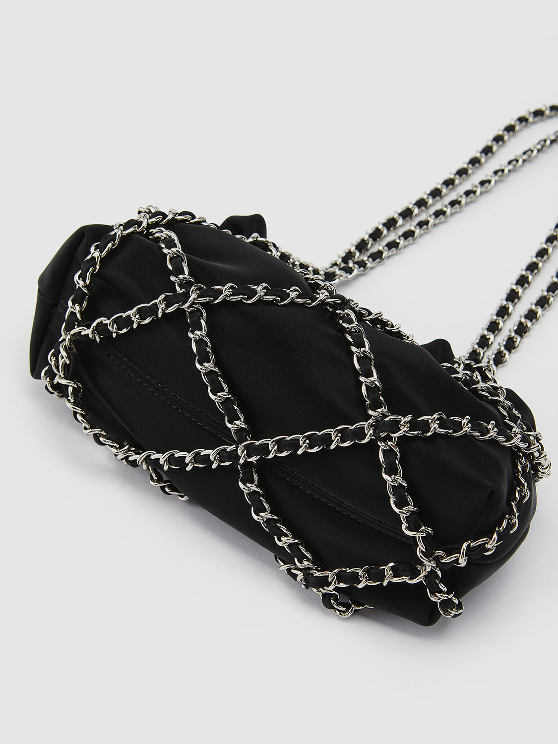 Chain Ruched Shoulder Bag