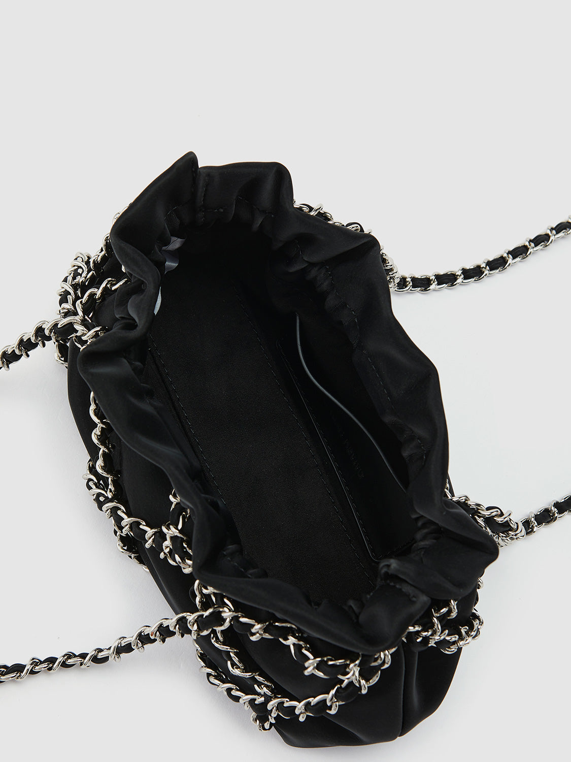 Chain Ruched Shoulder Bag