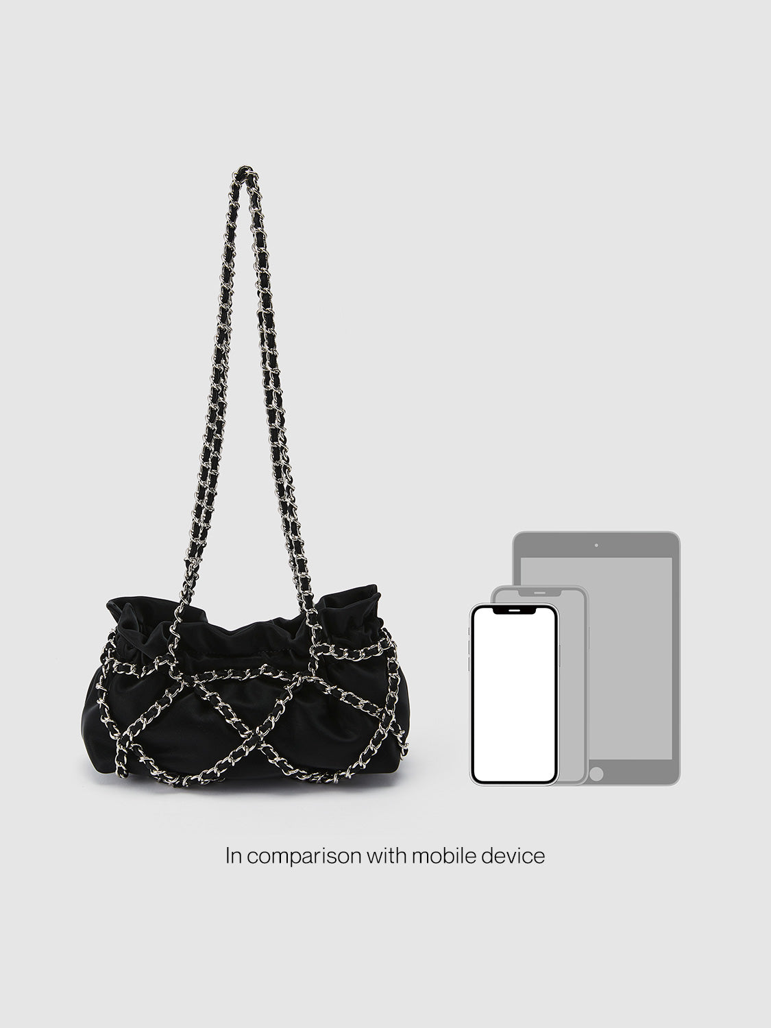 Chain Ruched Shoulder Bag