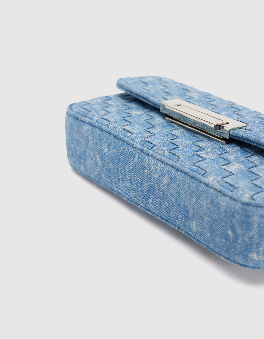 Braided Denim Shoulder Bag