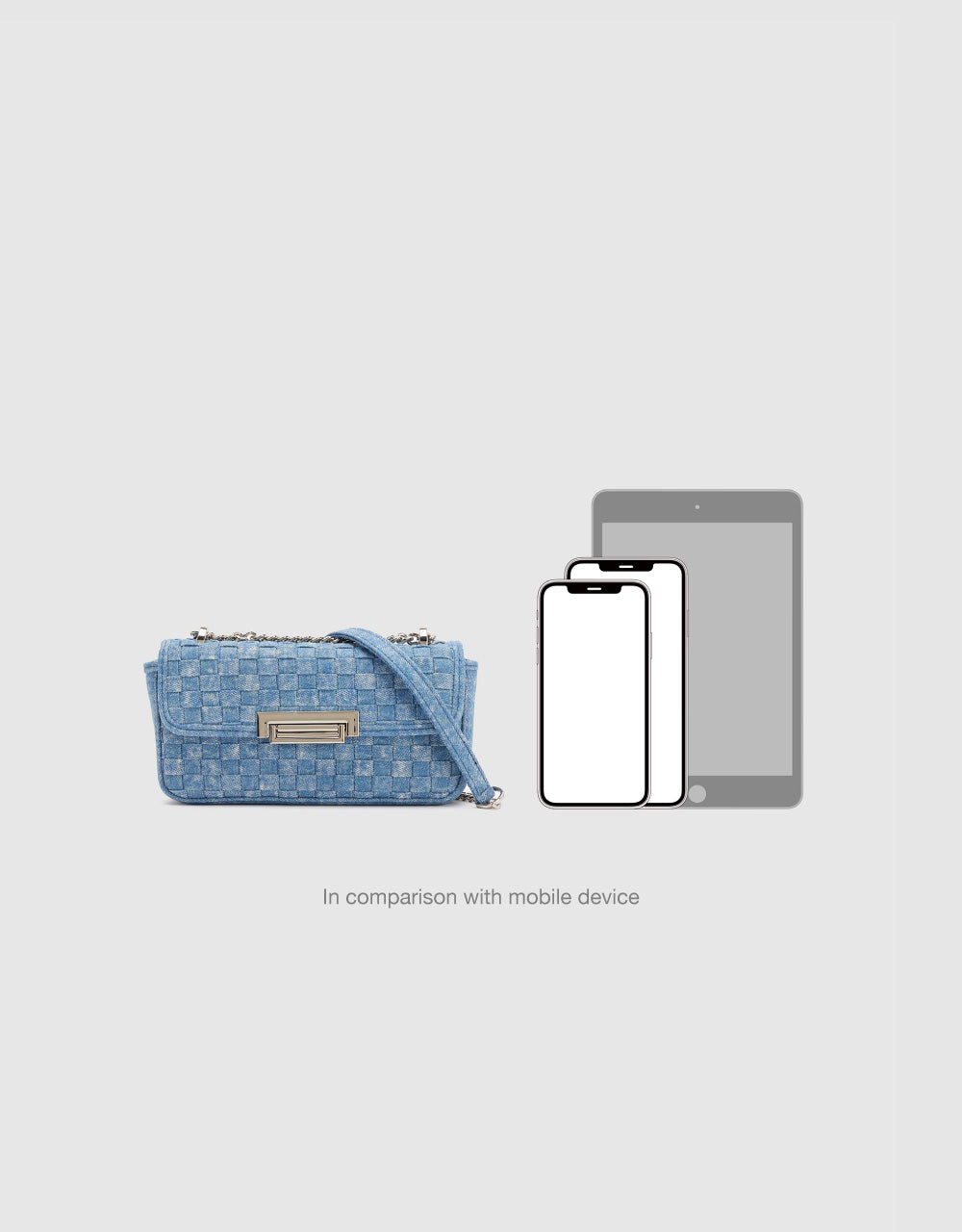 Braided Denim Shoulder Bag