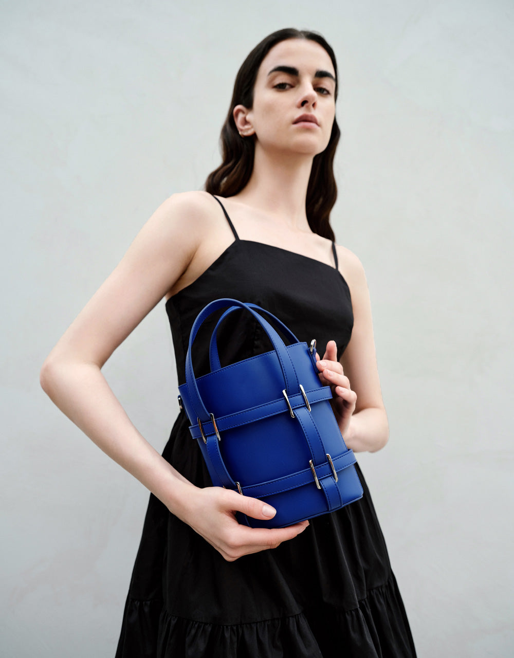 Buckle Décor Bucket Bag