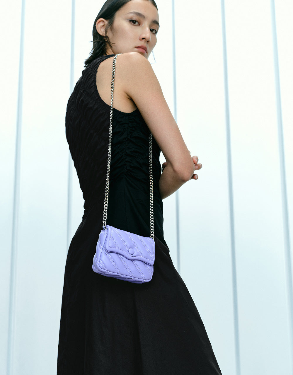 Press Button Crossbody Bag