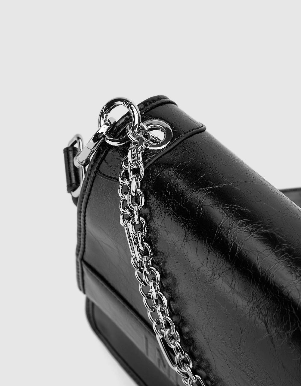 Letter Embossed Shoulder Bag
