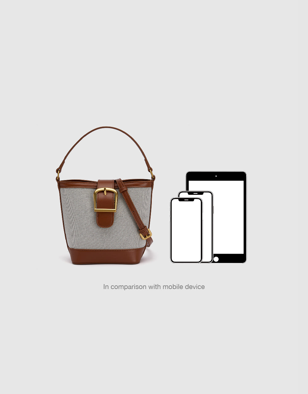 Two-Toned Bucket Bag
