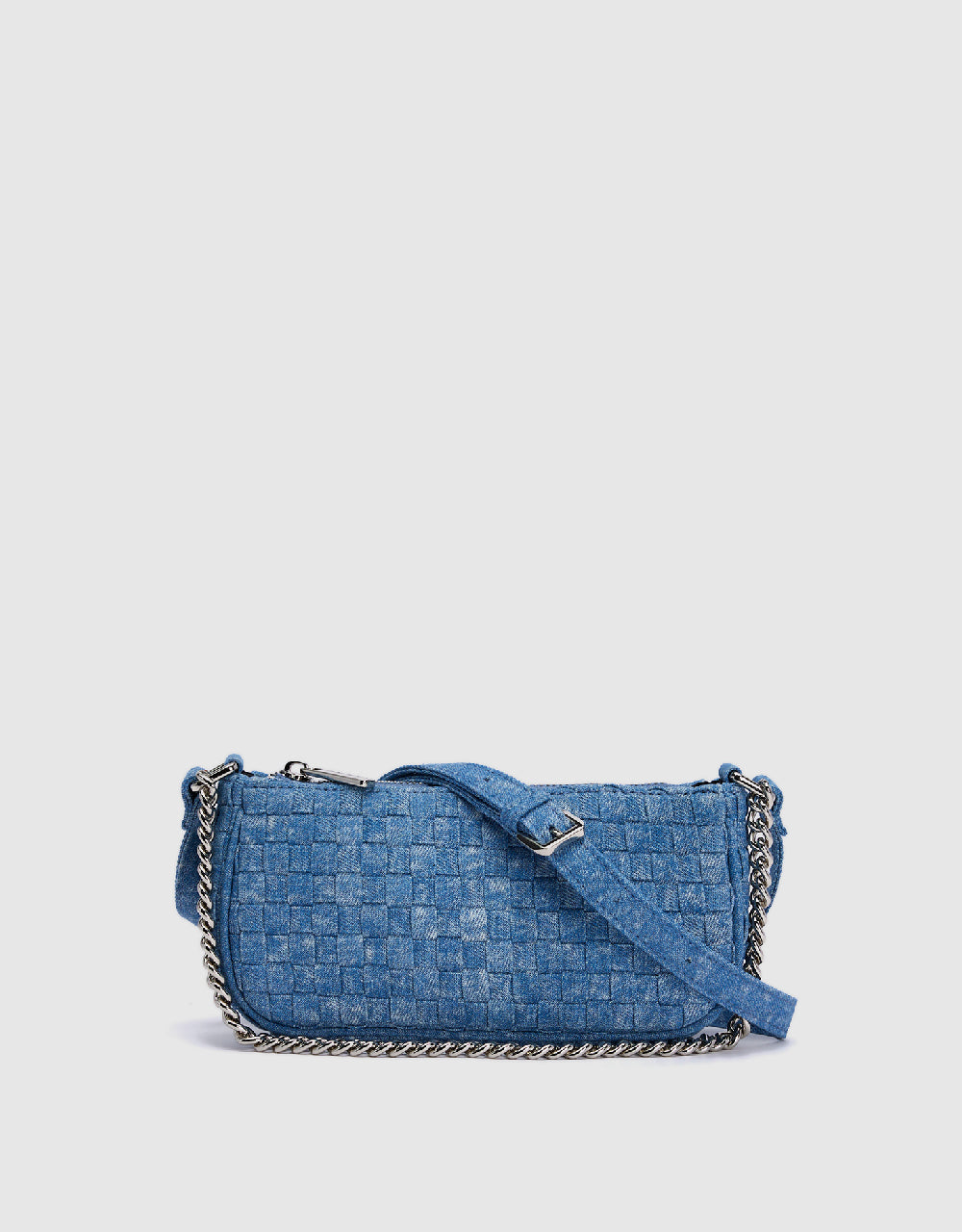 Denim Braided Crossbody Bag