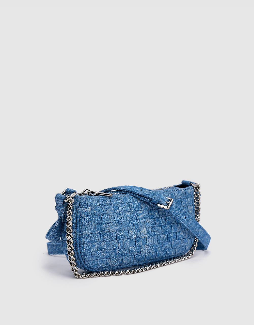 Denim Braided Crossbody Bag
