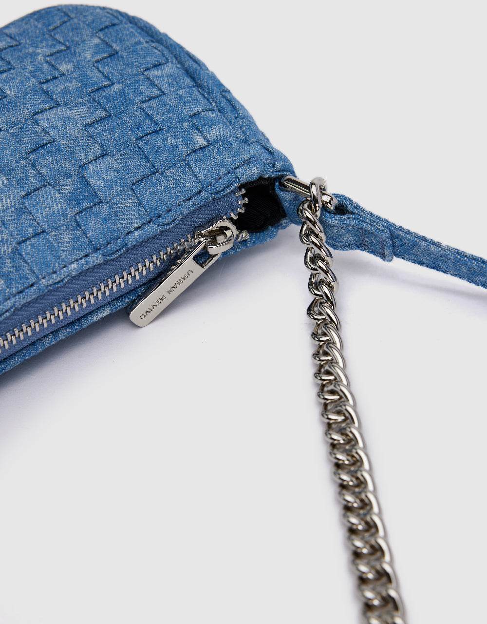 Denim Braided Crossbody Bag
