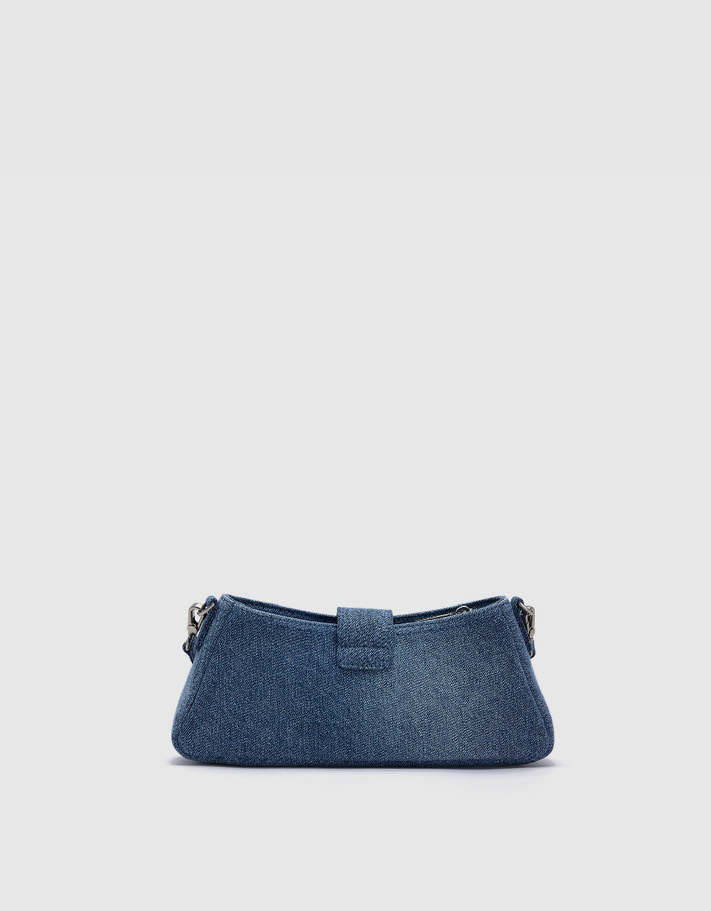 Buckled Denim Shoulder Bag