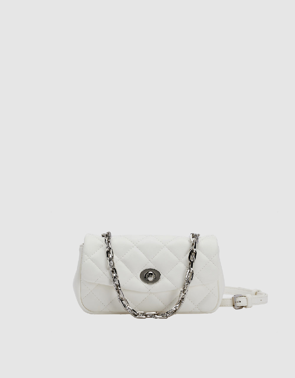 Quilted Turn-Lock Shoulder Bag