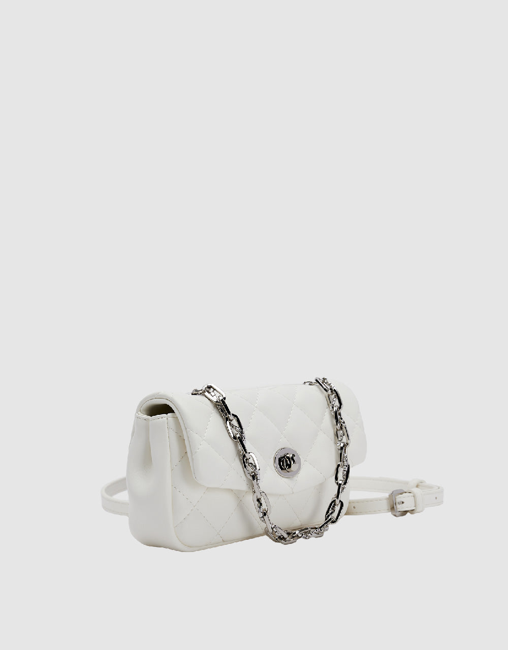 Quilted Turn-Lock Shoulder Bag