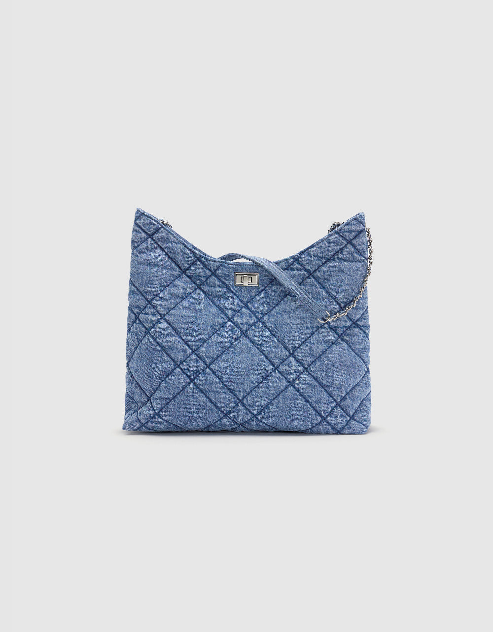 Quilted Denim Shoulder Bag
