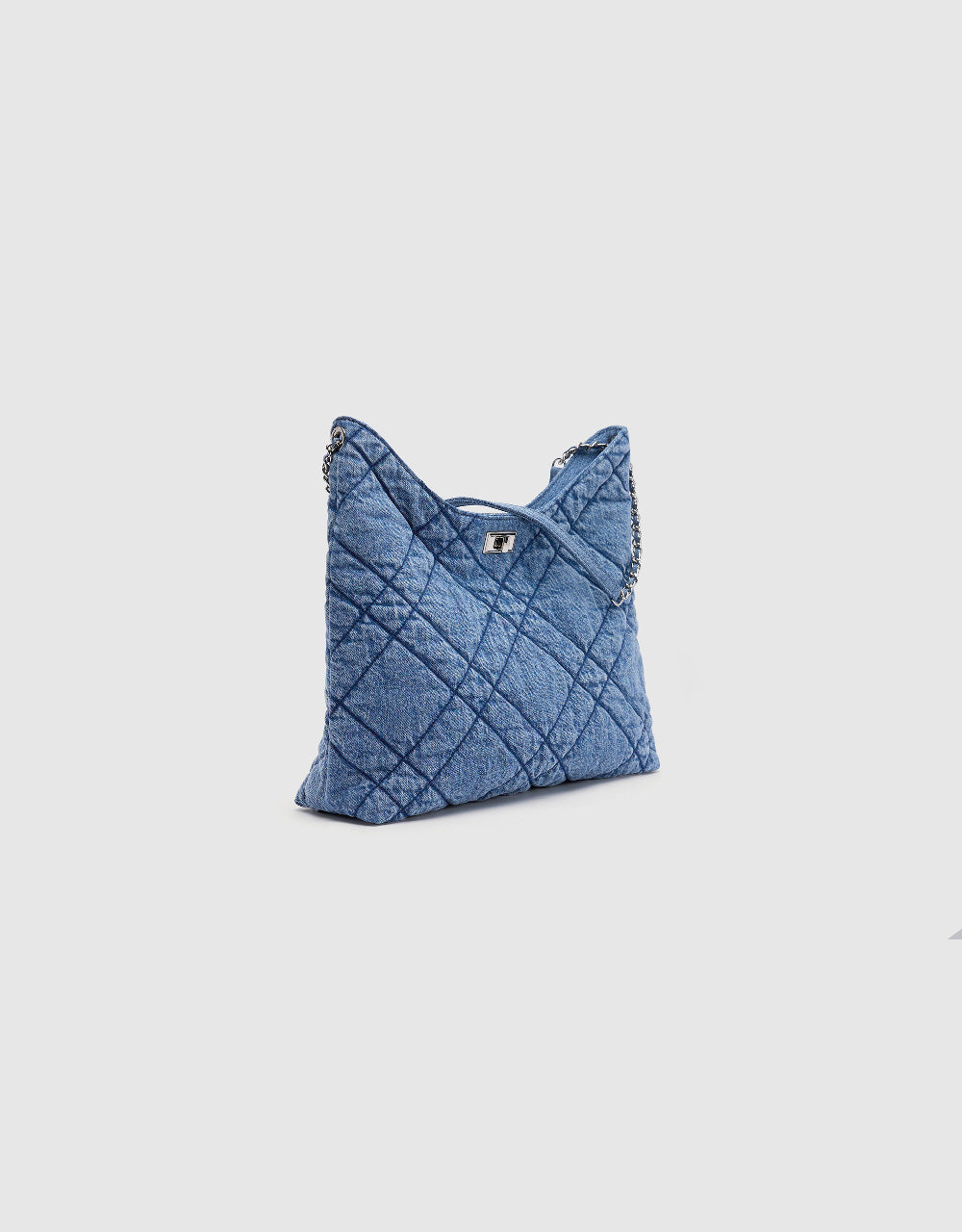 Quilted Denim Shoulder Bag