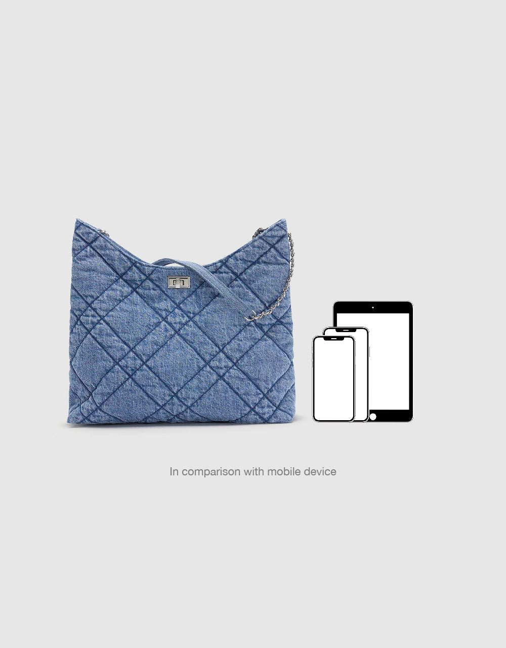 Quilted Denim Shoulder Bag