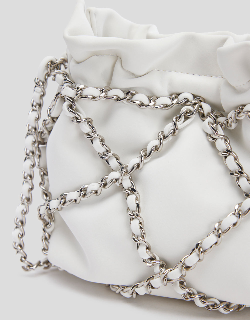 Chain Detail Vegan Leather Crossbody Bag