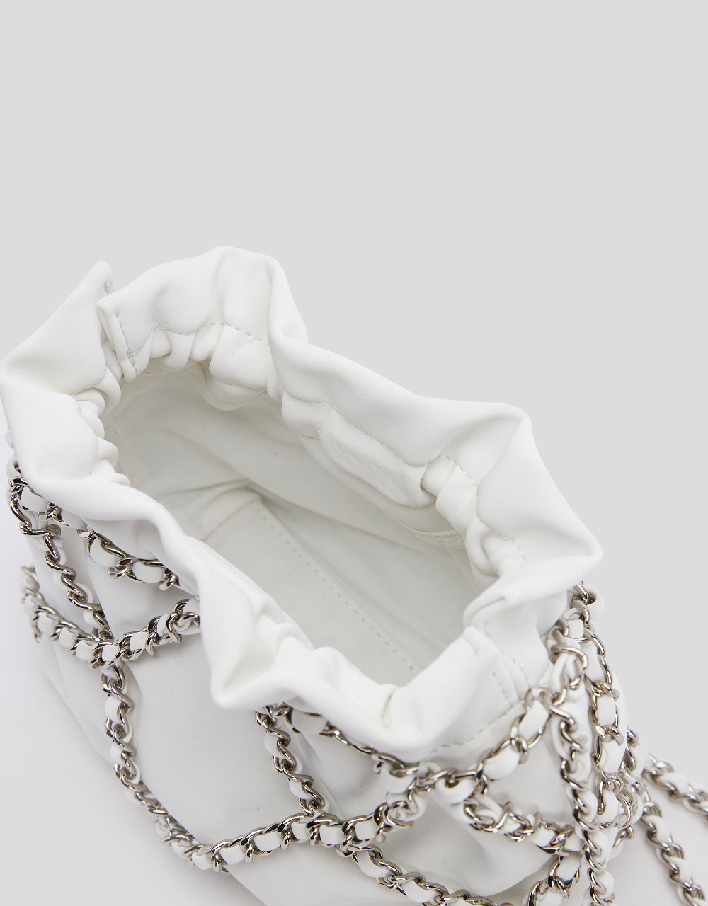 Chain Detail Vegan Leather Crossbody Bag