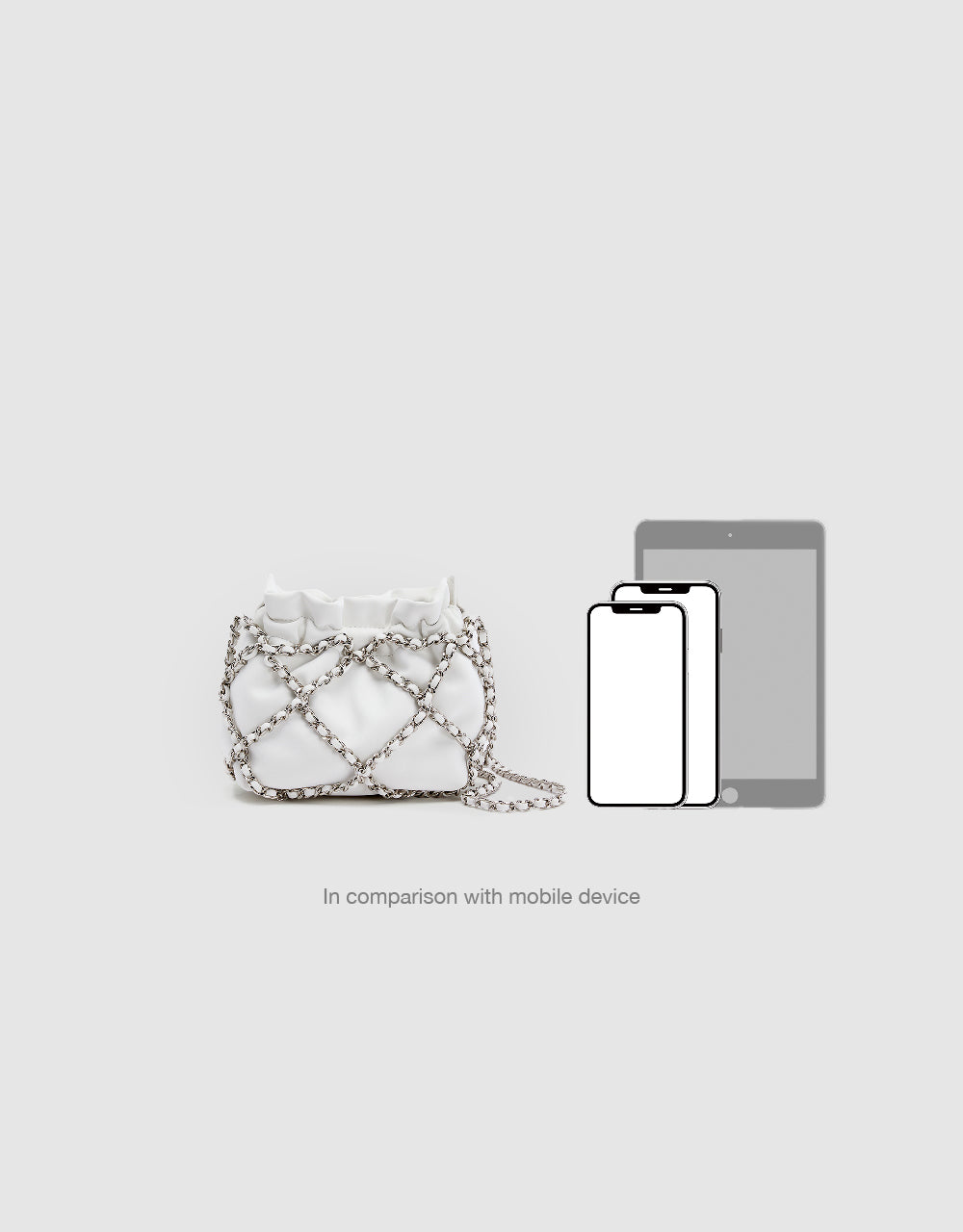 Chain Detail Vegan Leather Crossbody Bag