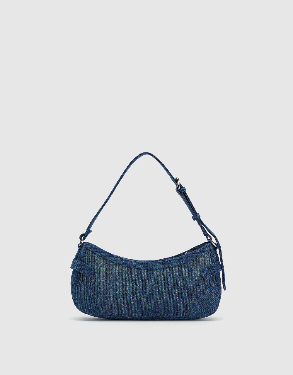 Buckle Décor Denim Shoulder Bag