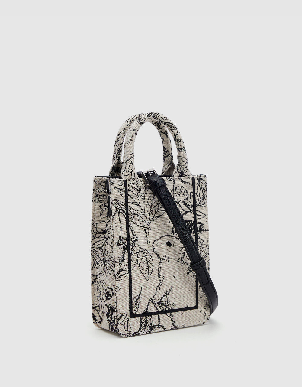 Flowers Printed Shoulder Bag