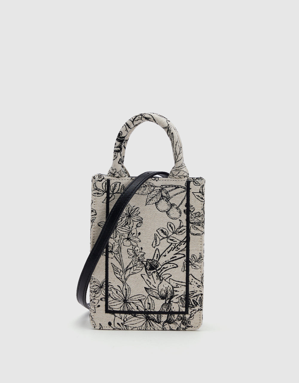Flowers Printed Shoulder Bag