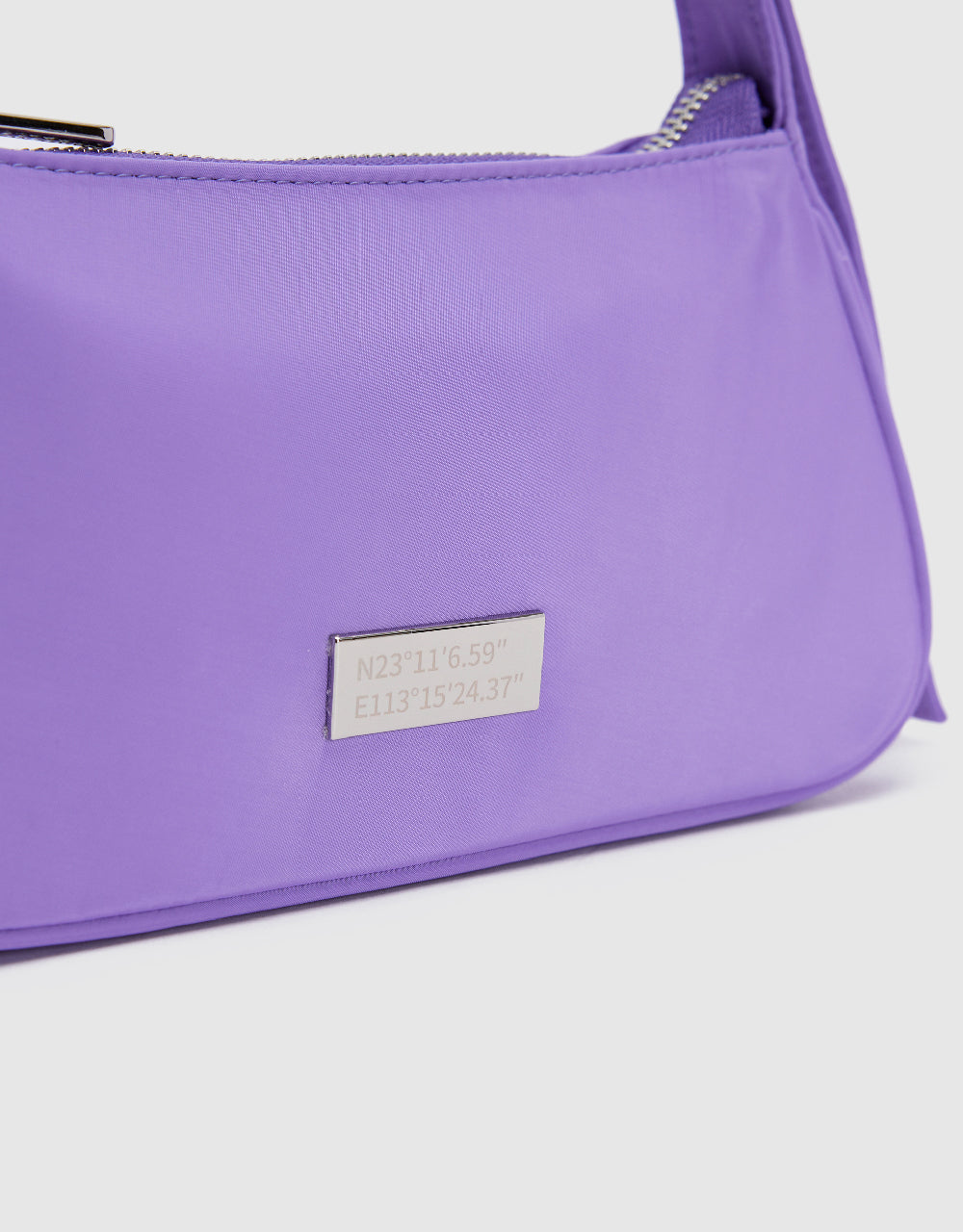 Shoulder Bag With Metal Plate