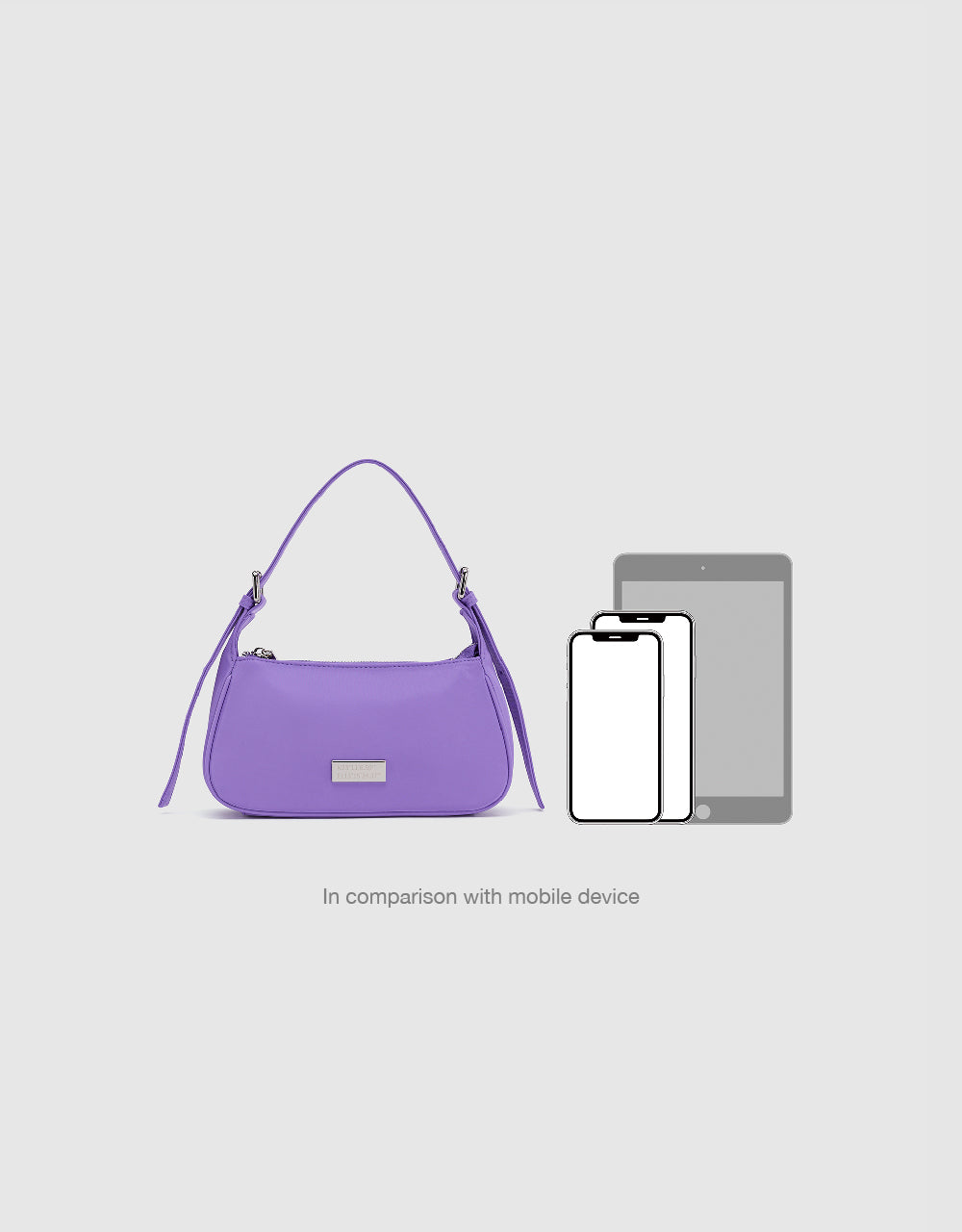 Shoulder Bag With Metal Plate