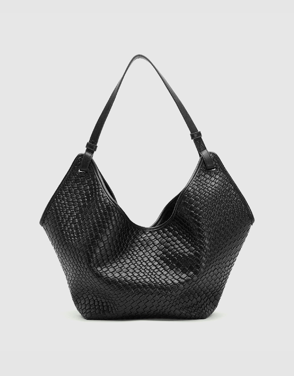 Braided Vegan Leather Shoulder Bag