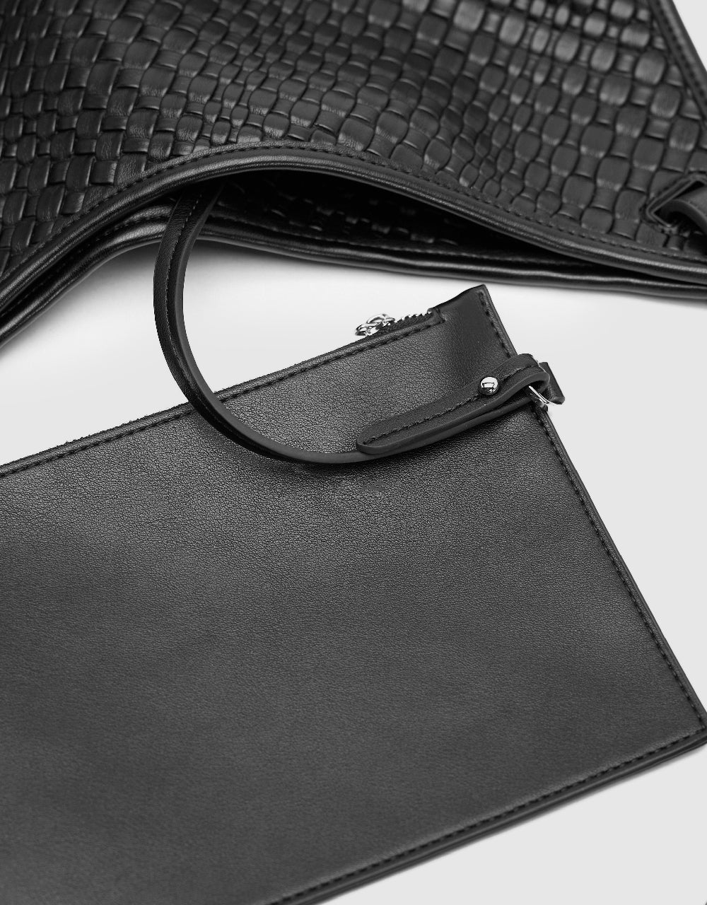 Braided Vegan Leather Shoulder Bag