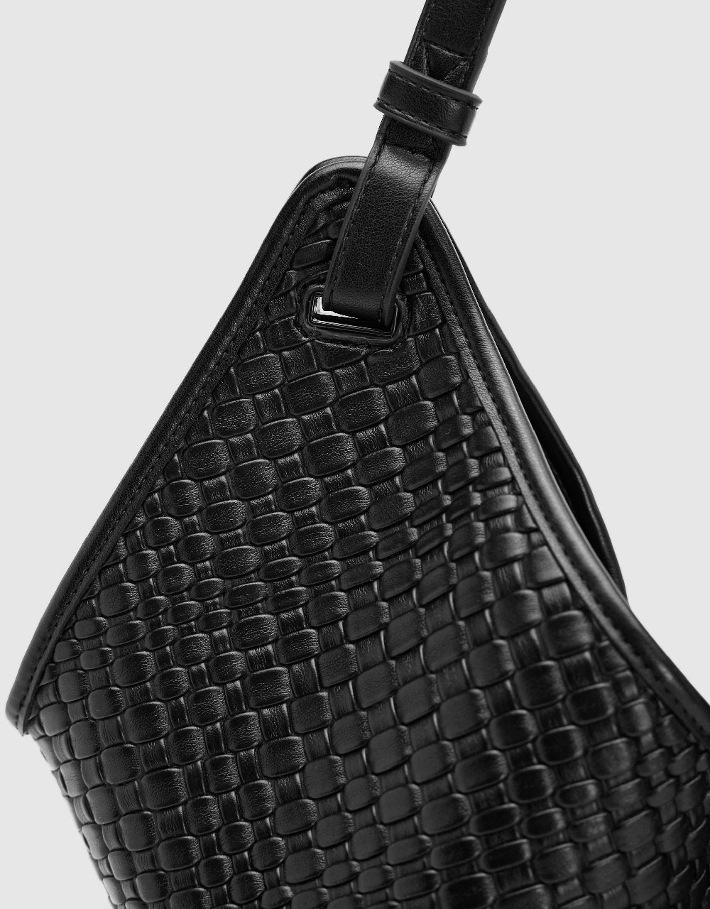 Braided Vegan Leather Shoulder Bag