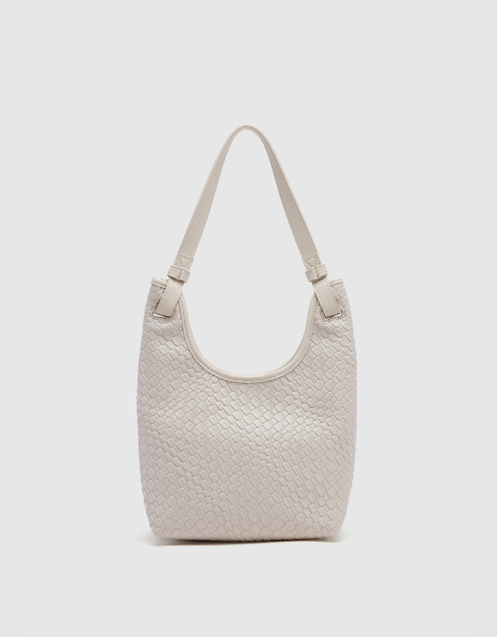 Croc Embossed Vegan Leather Shoulder Bag