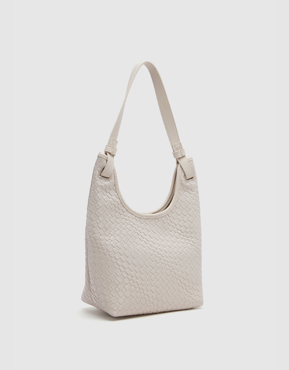 Croc Embossed Vegan Leather Shoulder Bag