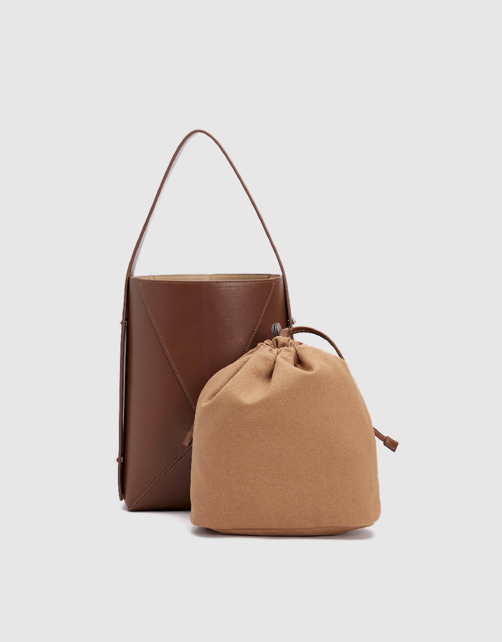 2 In 1 Vegan Leather Shoulder Bag