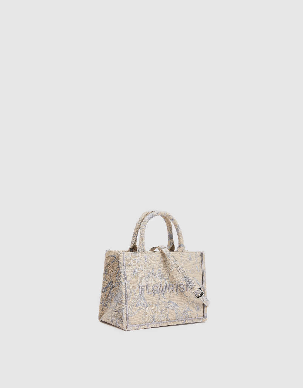 Letter Embossed Shoulder Bag