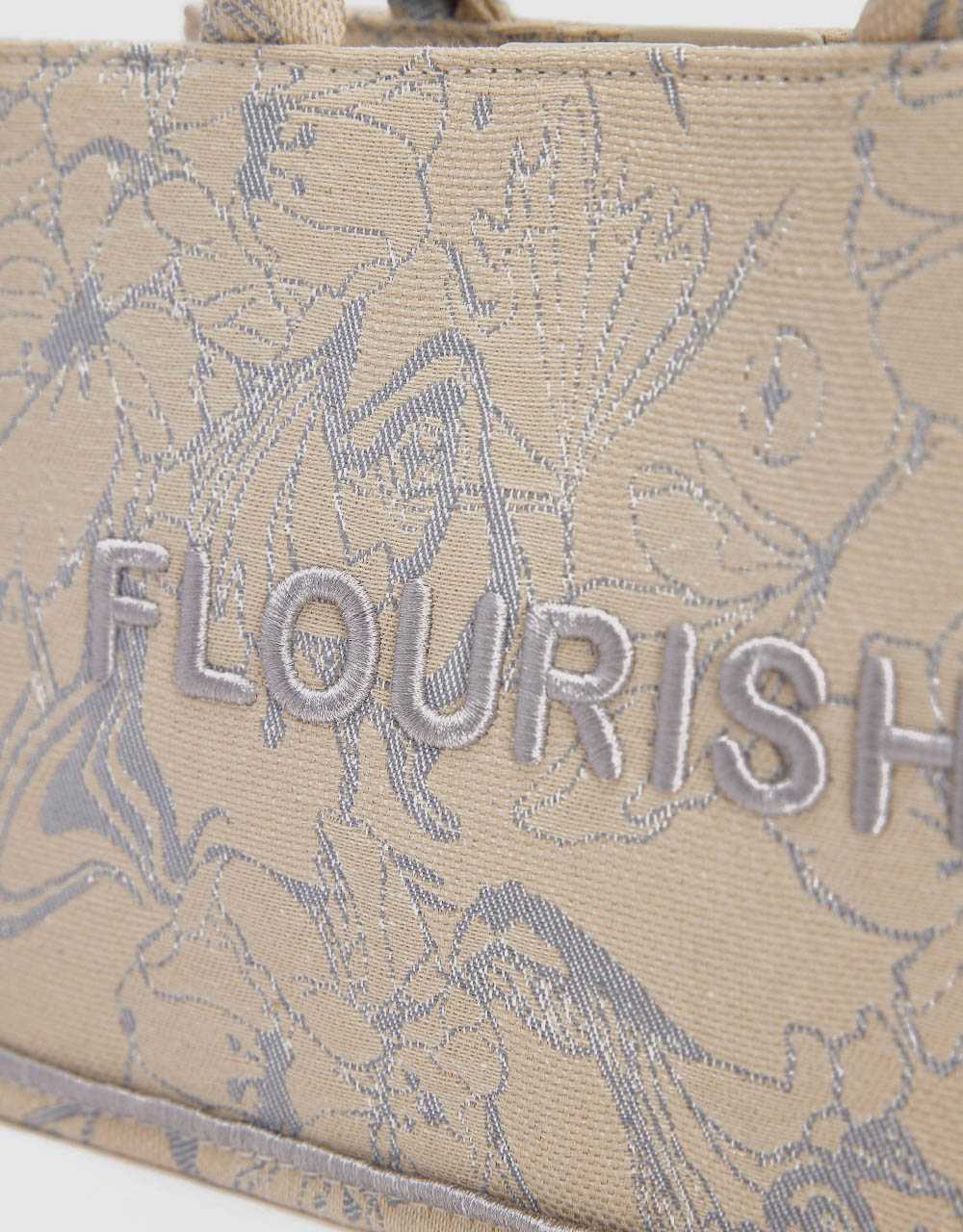 Letter Embossed Shoulder Bag