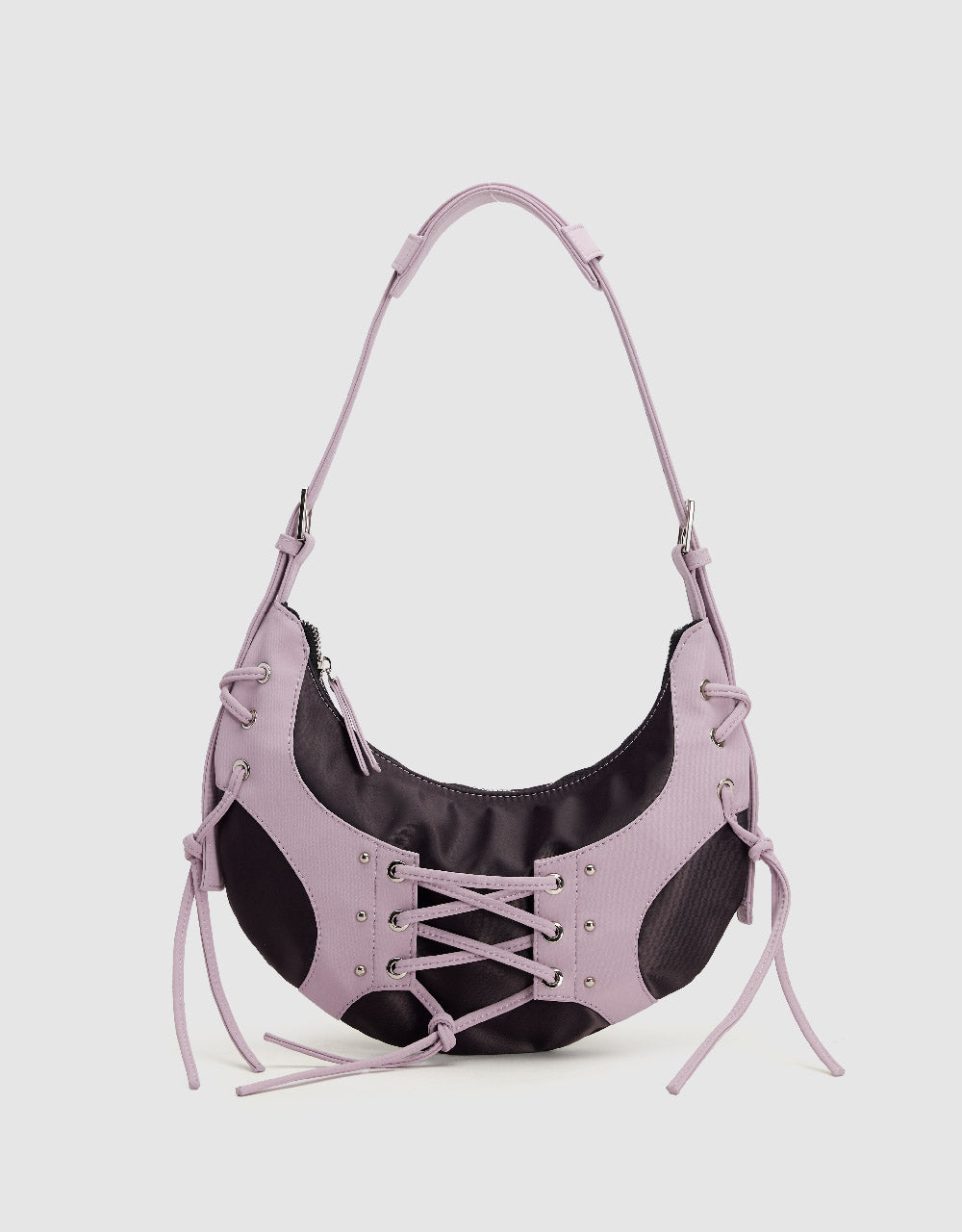 Lace Up Baguette Bag