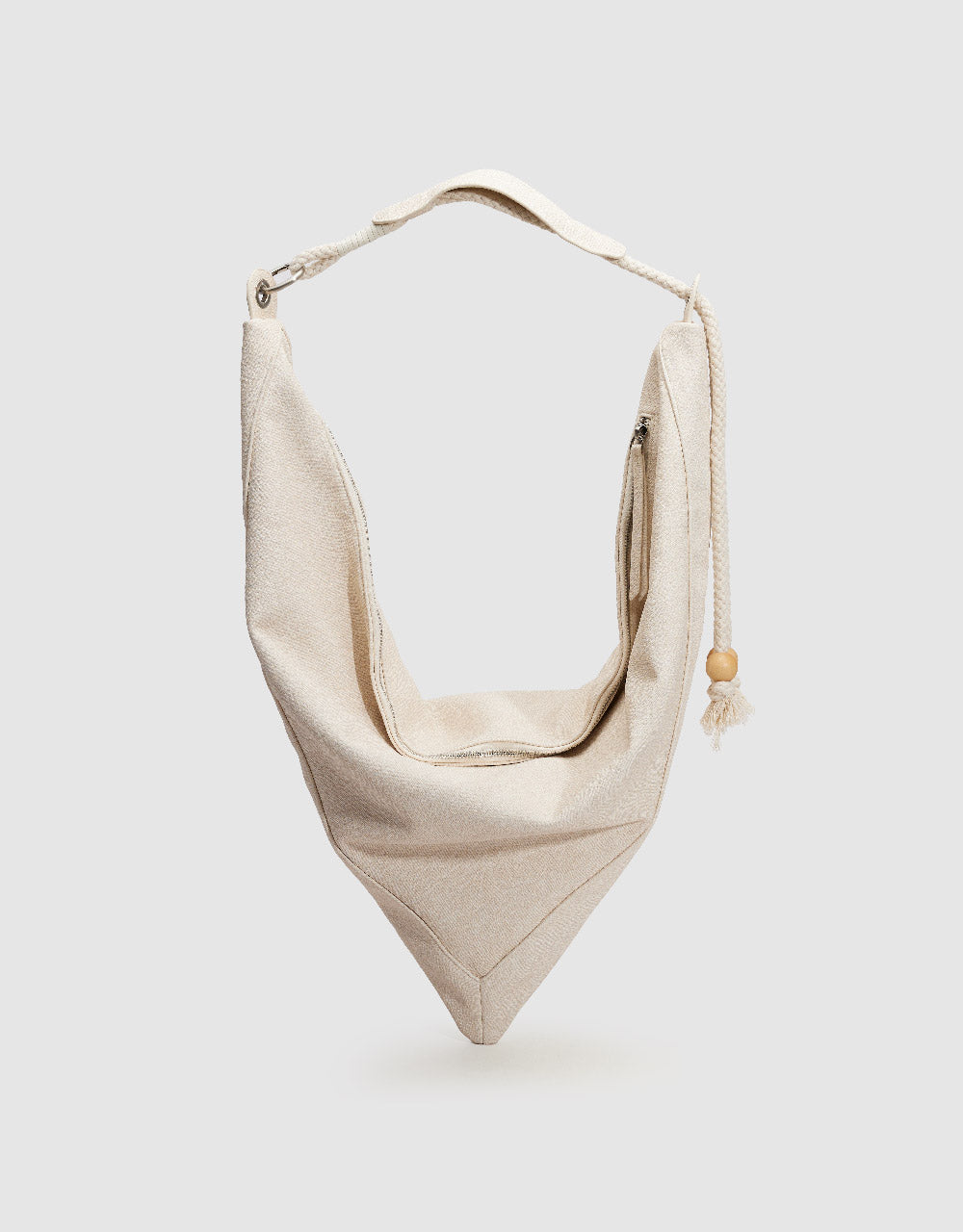 Triangle Shape Vegan Leather Shoulder Bag