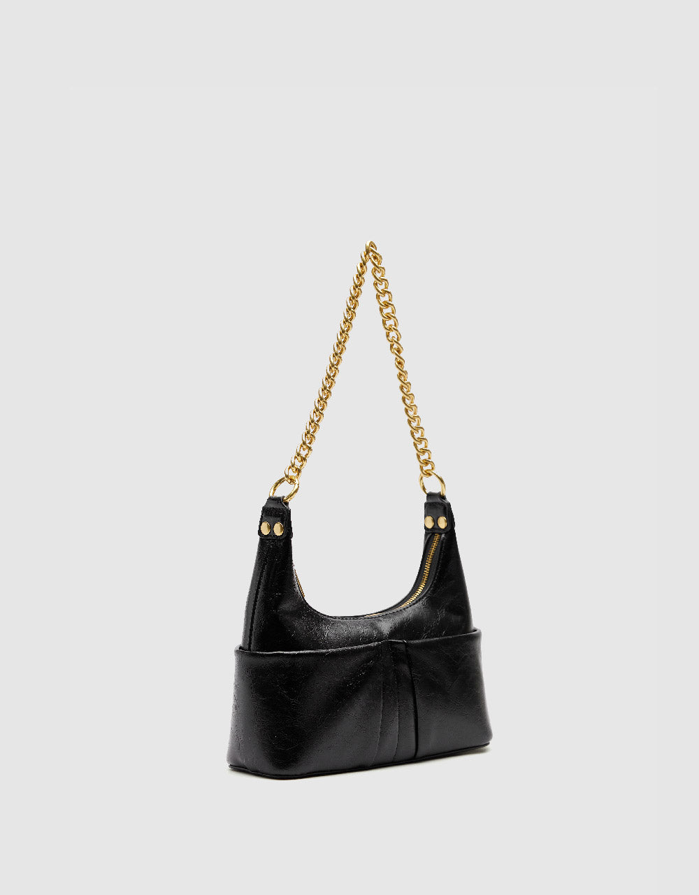 Chained Vegan Leather Shoulder Bag