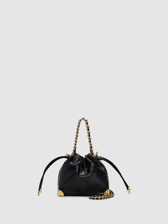 Chained Vegan Leather Shoulder Bag