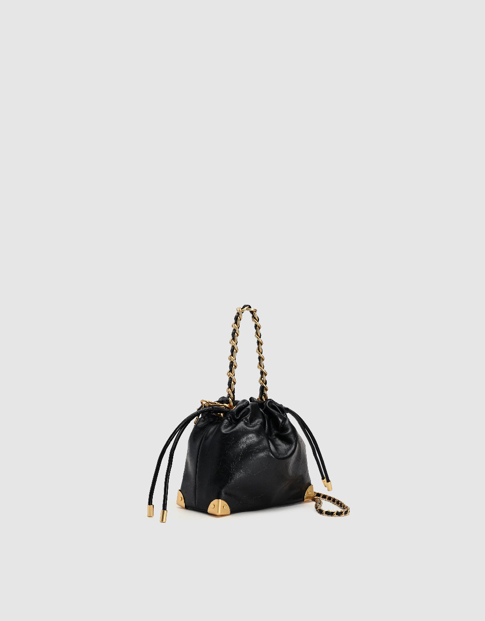 Chained Vegan Leather Shoulder Bag
