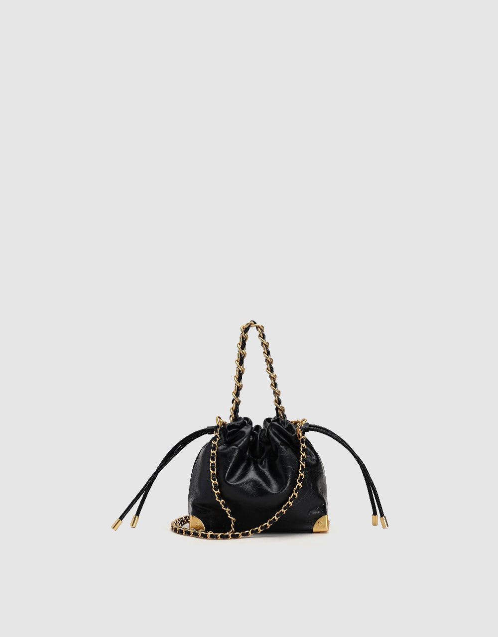 Chained Vegan Leather Shoulder Bag