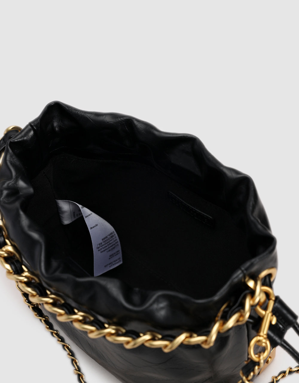 Chained Vegan Leather Shoulder Bag
