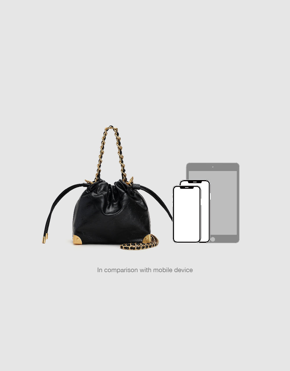Chained Vegan Leather Shoulder Bag