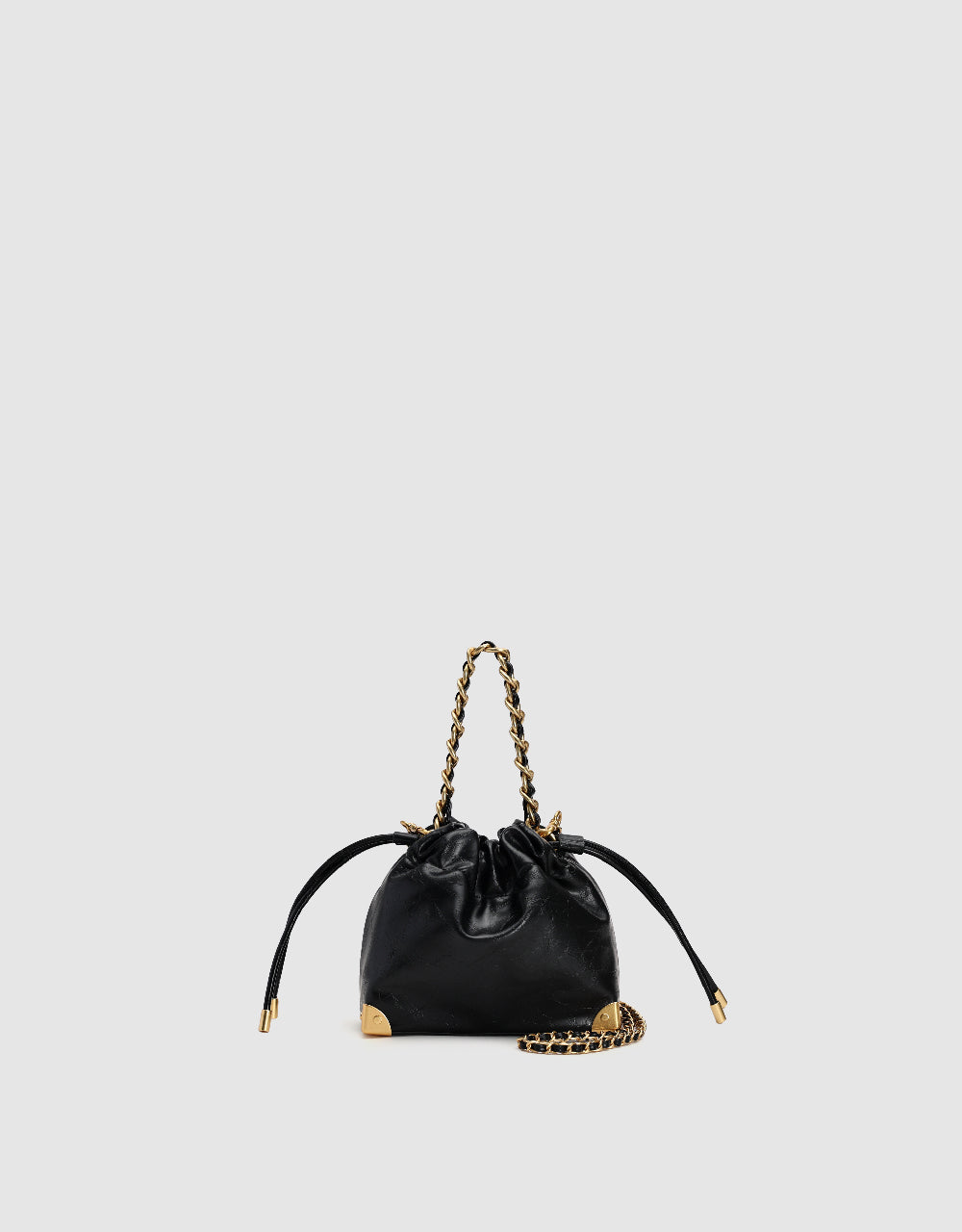 Chained Vegan Leather Shoulder Bag