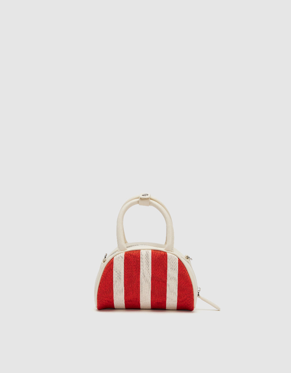 Striped Stand Handle Shoulder Bag