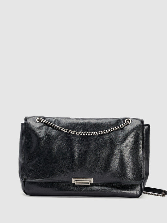 Chained Vegan Leather Shoulder Bag