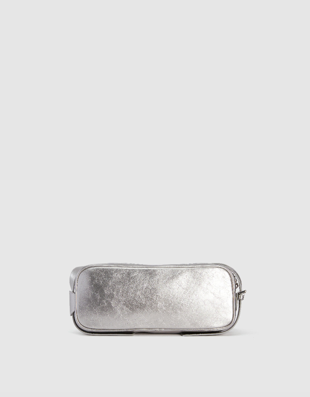 Letter Embossed Vegan Leather Baguette Bag