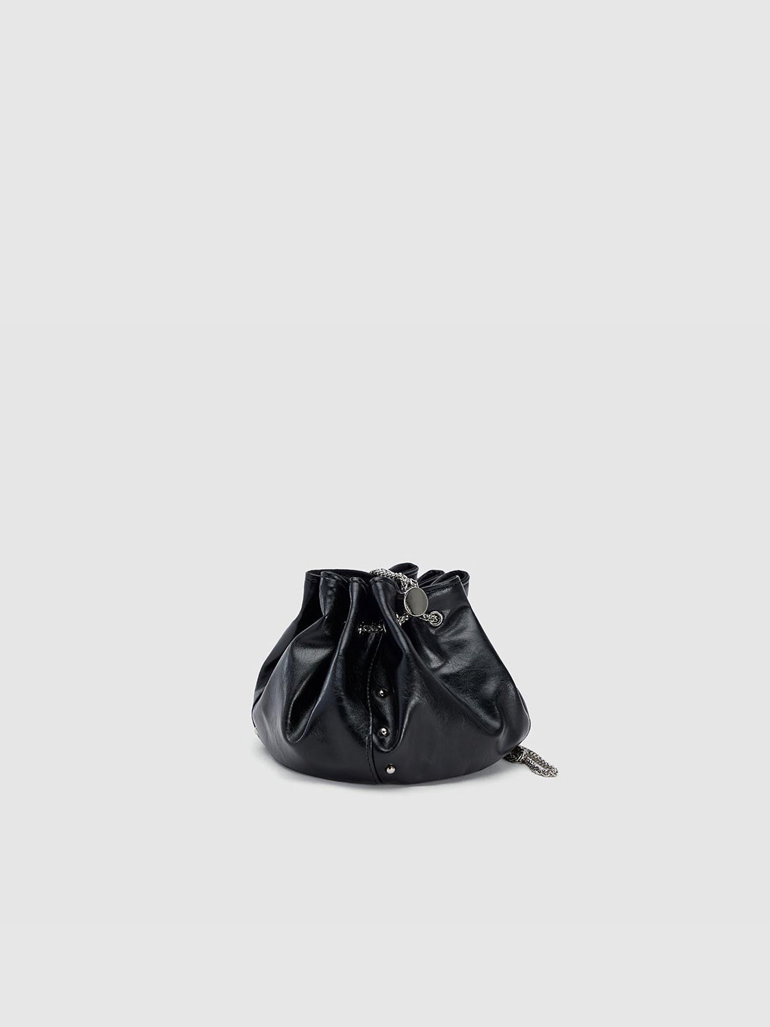 Chained Vegan Leather Shoulder Bag